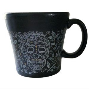 Fiestaware Fiesta Black Tapered Mug Cup Skull & Vine Sugar 15 Oz COFFEE TEA